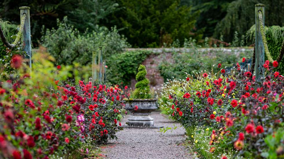 Garden path and fountain